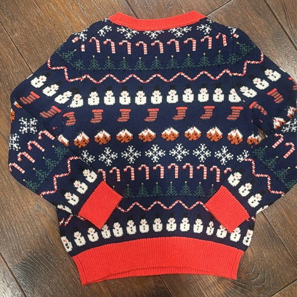 NWT- Mini Boden- Boys All Over Christmas Fair Isle - Holiday Sweater - Size:5/6T - Picture 3 of 7